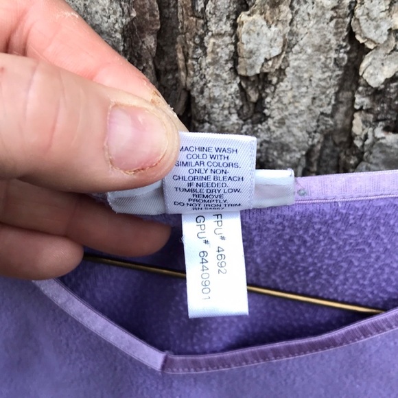 Limited Too Purple Fleece Angel Long Sleeves V-Neck Top Glitter Girls 12 - Picture 14 of 14